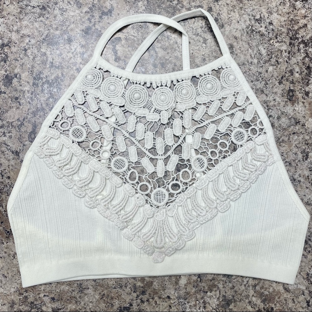 White Size XS/S Shear Bralette No Padding New